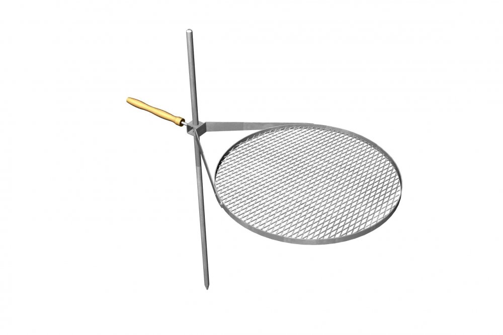 Grilovací rošt NEREZ polohovací Ø 60 cm ✔ Rošt bez zemního pouzdra