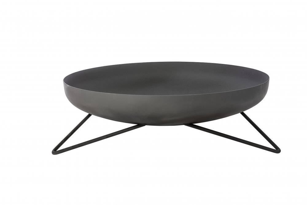 Přenosné ohniště Ø 100 cm kovové V - černěné