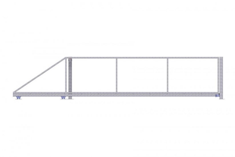 Samonosná posuvná brána š. 400 - 450 cm x v. 120 cm