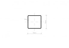 Pozinkovaný jekl 70 x 70 x 2 mm