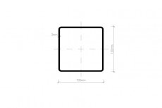 Pozinkovaný jekl 100 x 100 x 3 mm