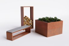 Modulový systém FLEXORA 1600 × 2000 mm – dřevník, záhon a květináč
