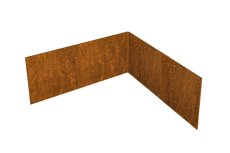 Rohový díl obrubníků CORTEN 50 cm