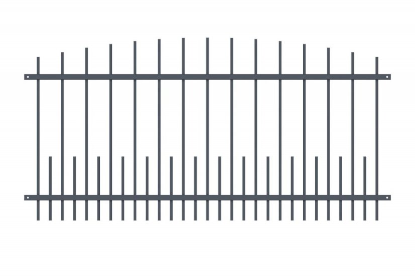 Kovové plotové pole PLP75 - Vyberte rozmer poĺa:: š. 2000 x v. 1000 mm