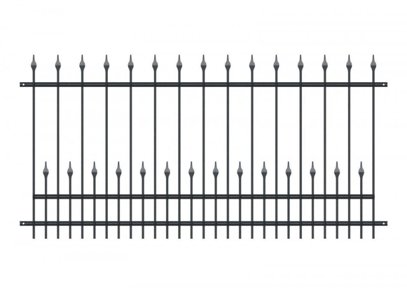 Kovové plotové pole PLP50 - Vyberte rozměr pole:: š. 2500 x v. 1000 mm