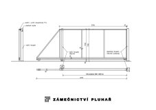 Samonosná posuvná brána š. 300 - 350 cm x v. 170 cm