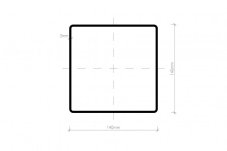 Pozinkovaný jekl 140 x 140 x 3 mm