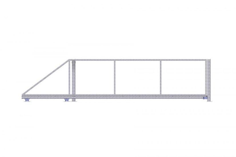 Samonosná posuvná brána š. 350 - 400 cm x v. 120 cm