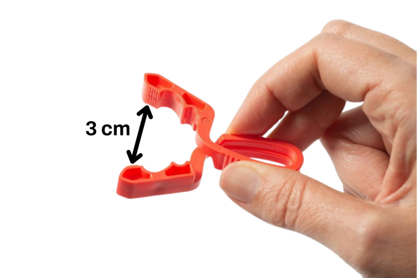 Kolíček se otvírá až na 3 cm