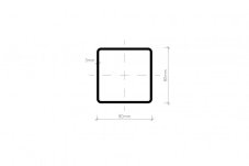 Pozinkovaný profil 80 x 80 x 3 mm