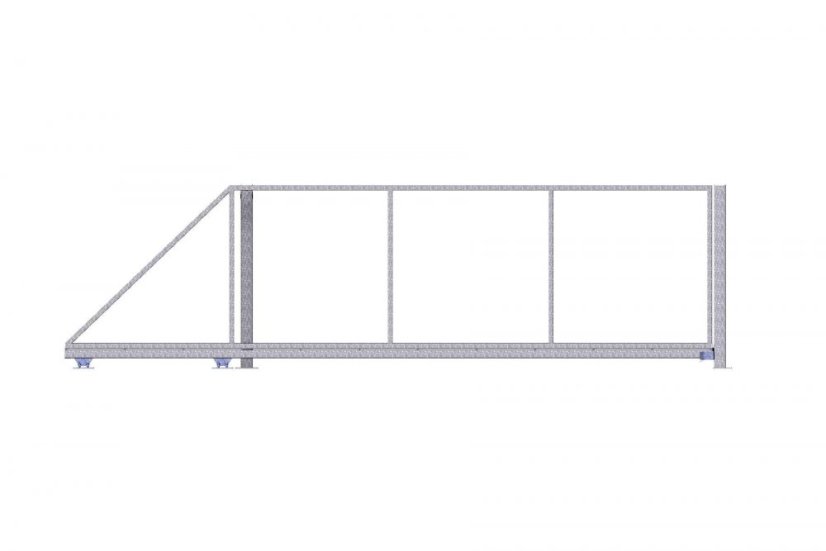 Samonosná posuvná brána š. 350 - 400 cm x v. 150 cm
