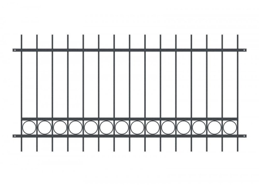 Kovové plotové pole PLP04 - Vyberte rozměr pole:: š. 2000 x v. 1200 mm