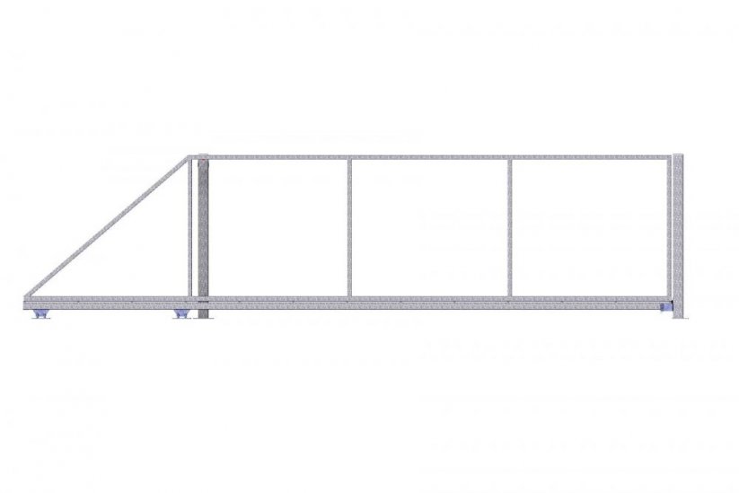 Samonosná posuvná brána š. 400 - 450 cm x v. 150 cm