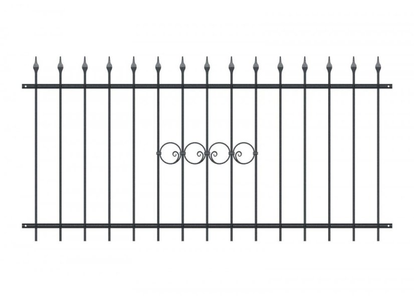 Kovové plotové pole PLP63 - Vyberte rozmer poĺa:: š. 2000 x v. 1000 mm