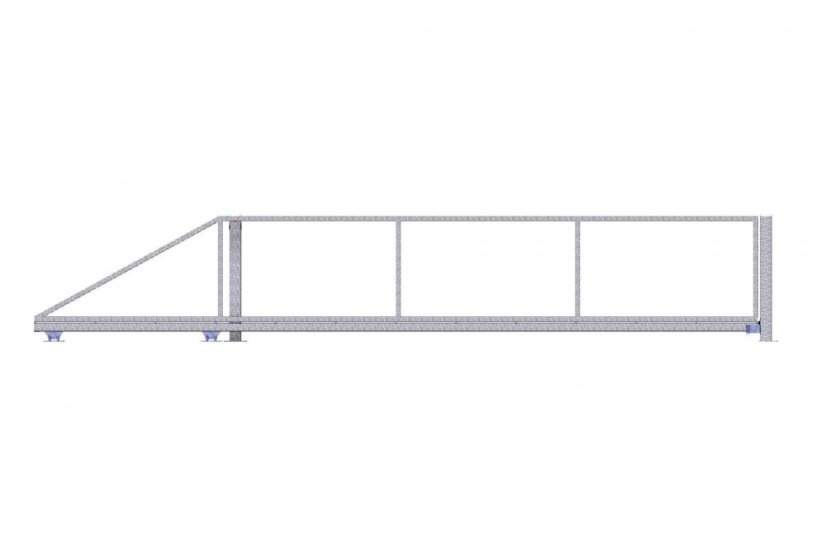 Samonosná posuvná brána š. 400 - 450 cm x v. 100 cm