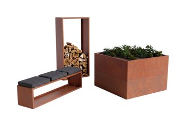 Modulové zostavy FLEXORA – drevníky, záhony, lavičky - OWATROL