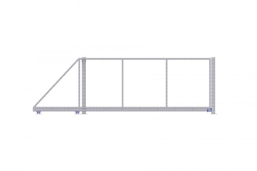 Samonosná posuvná brána š. 300 - 350 cm x v. 150 cm