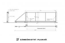 Samonosná posuvná brána š. 300 - 350 cm x v. 120 cm