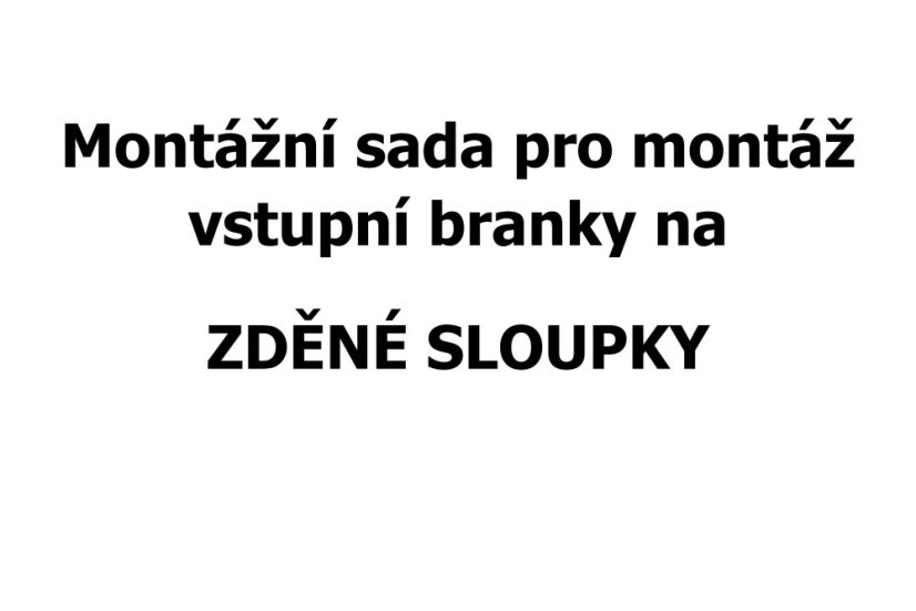 Montážní sada 10 ks kotev pro vstupní branku