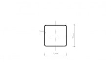 Pozinkovaný jekel 70 x 70 x 2 mm