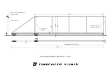 Samonosná posuvná brána 550 × 150 cm