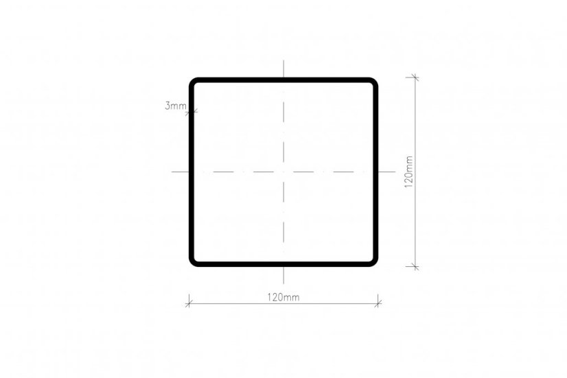 Pozinkovaný jekl 120 x 120 x 3 mm