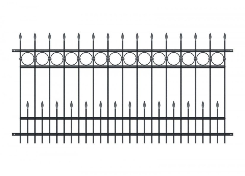 Kovové plotové pole PLP41 - Vyberte rozměr pole:: š. 2000 x v. 1200 mm