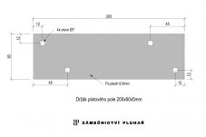 Držiak plotového poľa 200 x 60 x 5