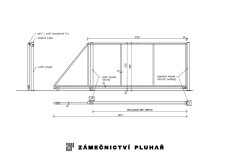Samonosná posuvná brána š. 300 - 350 cm x v. 170 cm