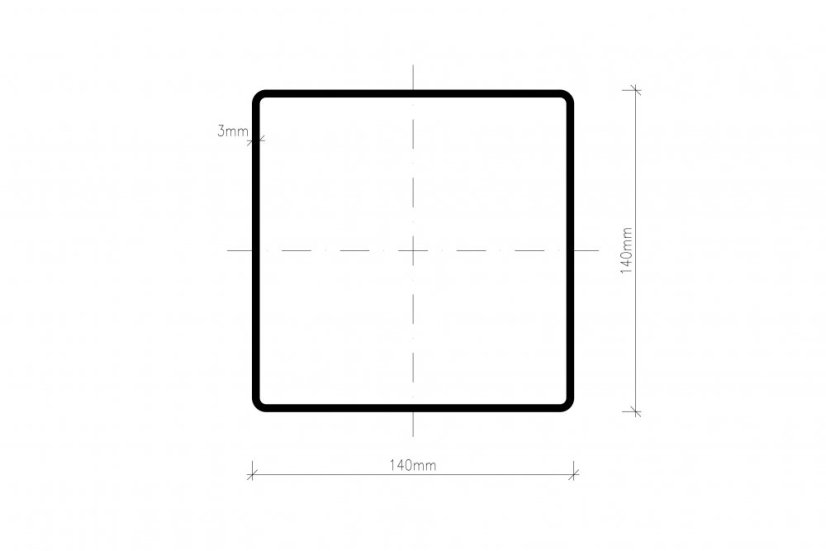 Pozinkovaný jekl 140 x 140 x 3 mm