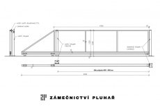 Samonosná posuvná brána š. 400 - 450 cm x v. 120 cm