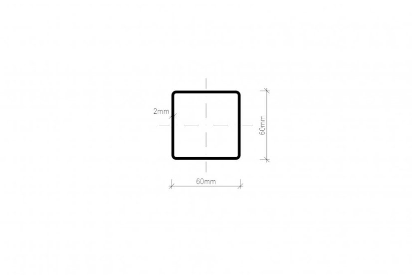 Pozinkovaný jekl 60 x 60 x 2 mm