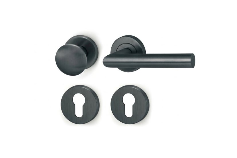 Kování METAL TUBE klika + koule – šedé
