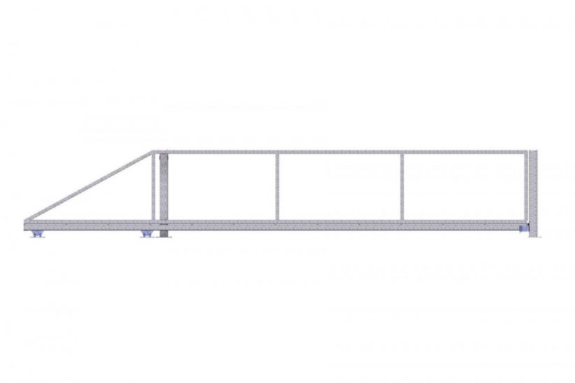 Samonosná posuvná brána š. 400 - 450 cm x v. 100 cm