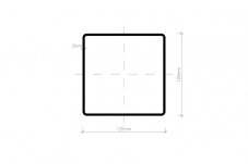 Pozinkovaný profil 120 x 120 x 3 mm