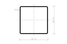 Pozinkovaný jekl 150 x 150 x 4 mm