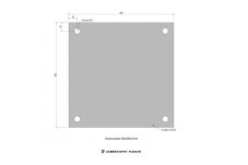 Oceľová platňa 250x250x12 mm