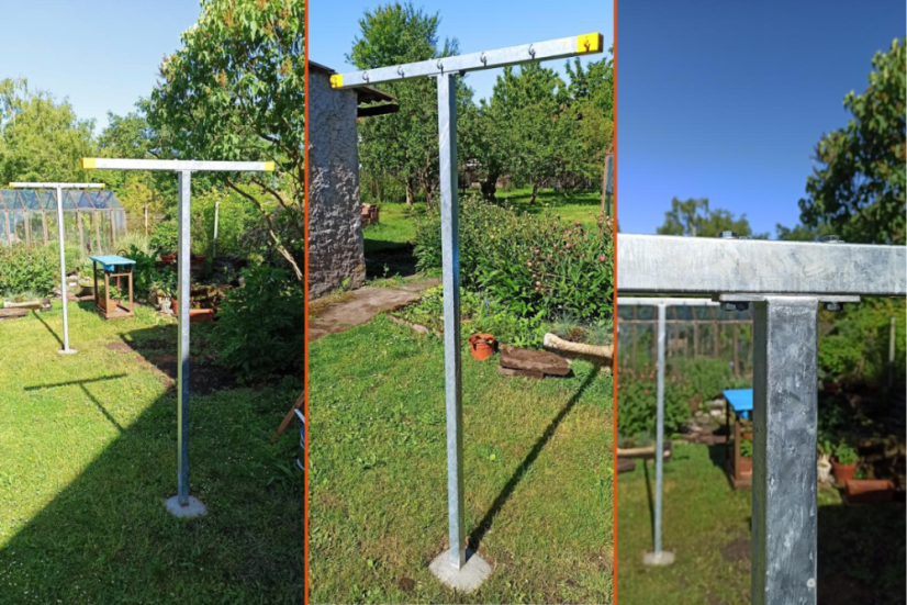 Fotky z realizace od Miroslava z Chlebů - žluté konce si zákazník dodělal, aby se při práci na zahradě nebouchl do hlavy