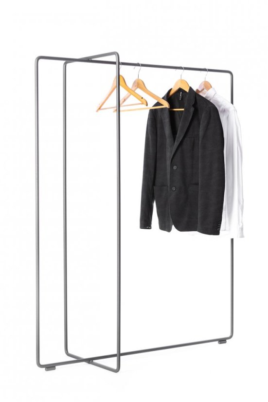 Kovový dizajnový vešiak na oblečenie 160 cm