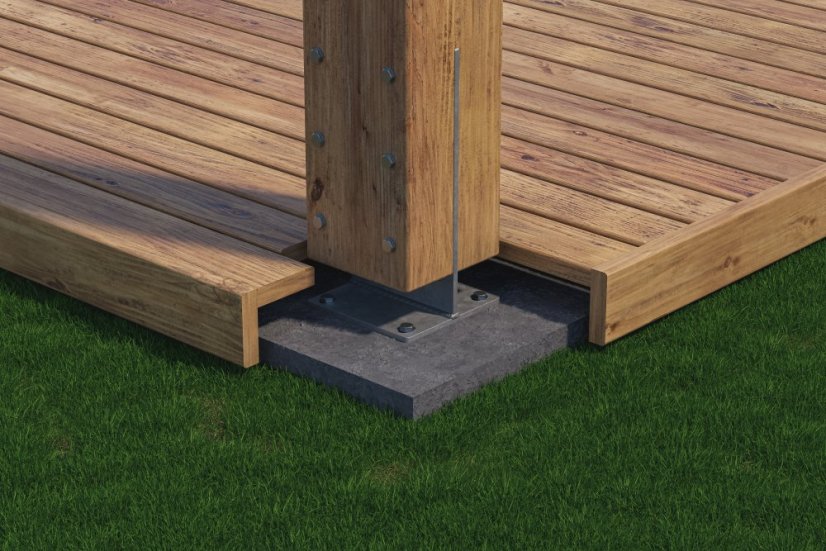 Kotevní patka na beton – terén