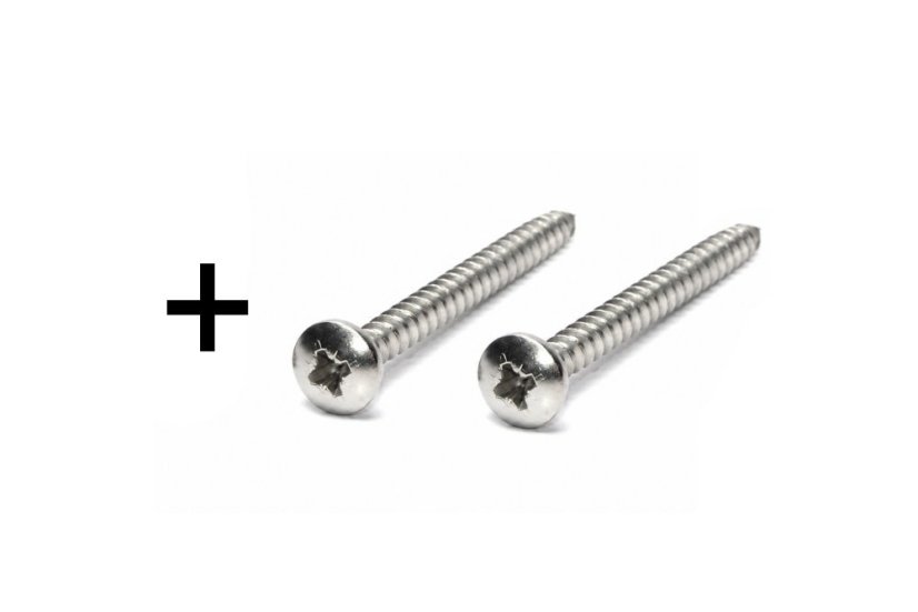 2 × nerezový vrut je součástí balení