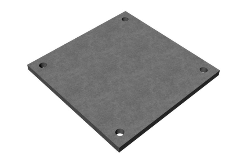 Oceľová platňa 350x350x15 mm
