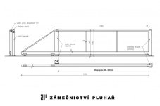 Samonosná posuvná brána š. 400 - 450 cm x v. 120 cm
