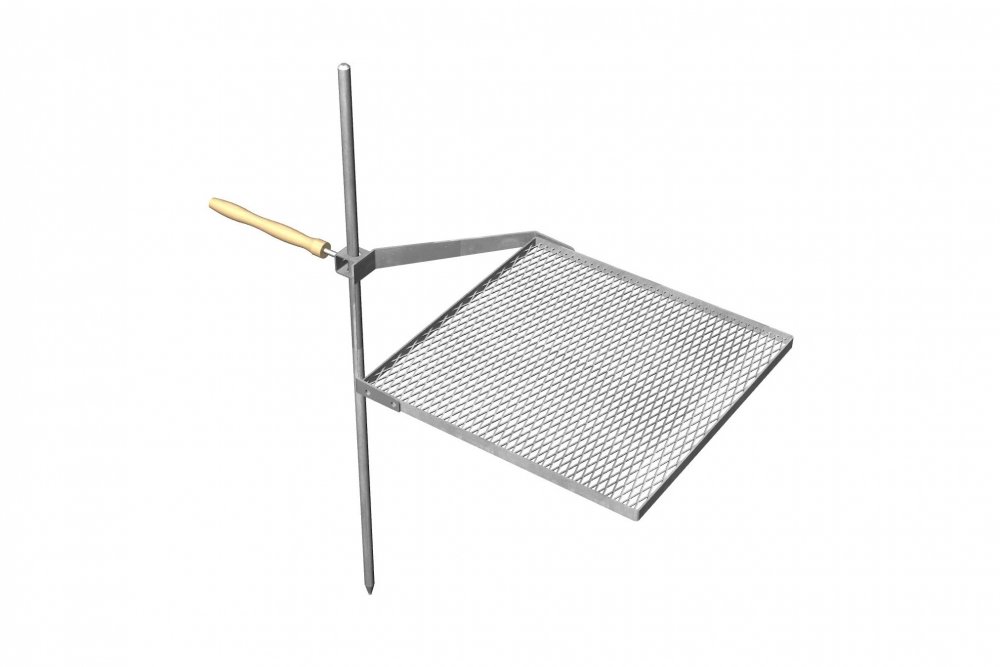 Grilovací rošt NEREZ polohovací 50 x 50 cm ✔ Rošt bez zemního pouzdra