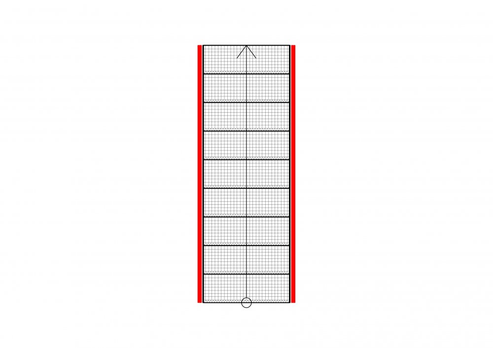 Levně Modulové schodiště přímé s oboustranným zábradlím 280 - 297 cm = 17 schodů