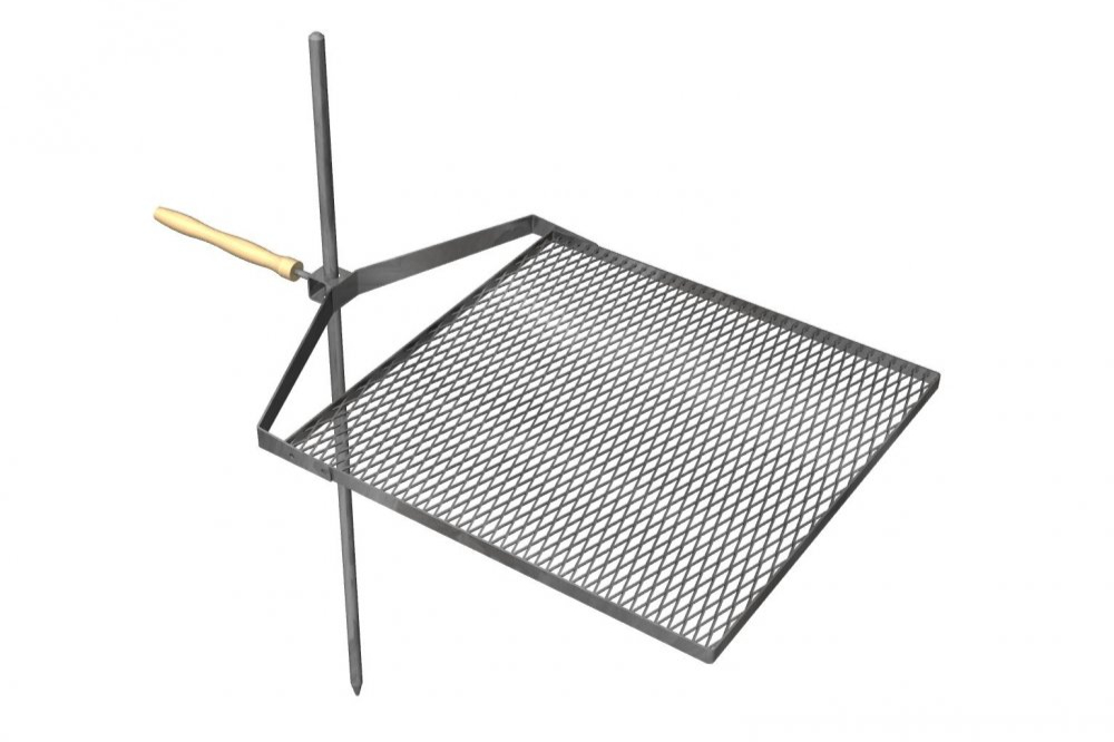 Grilovací rošt polohovací čtvercový 60 x 60 cm ✔ Rošt bez zemního pouzdra