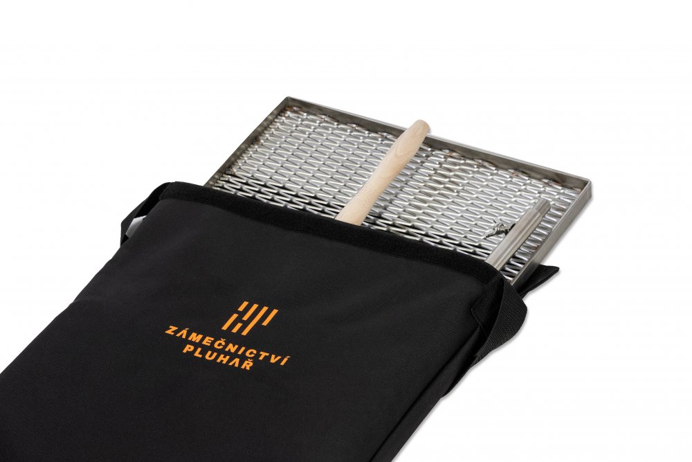 Skládací grilovací rošt NEREZ polohovací 60 x 40 cm ✔ Rošt s přepravním vakem