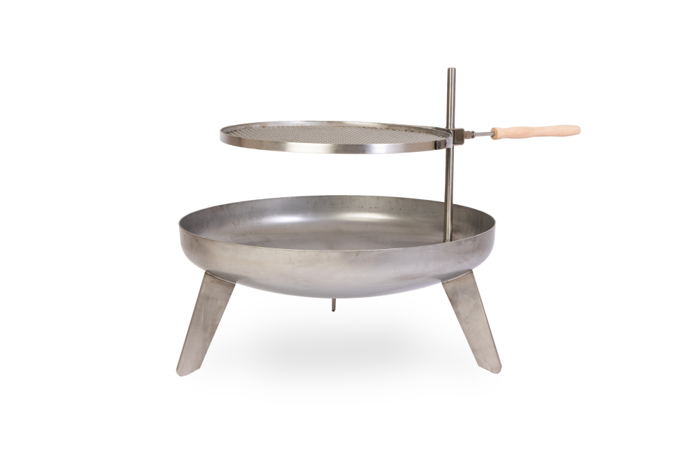 Nerezové přenosné ohniště Ø 70 cm P s grilovacím roštem